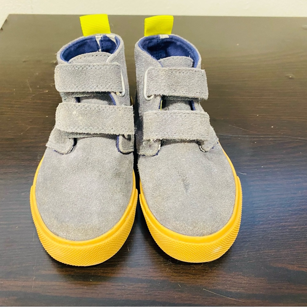 Boden sneakers - adorable suede gray and green!!